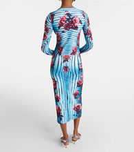 Jean Paul Gaultier Floral jersey midi dress