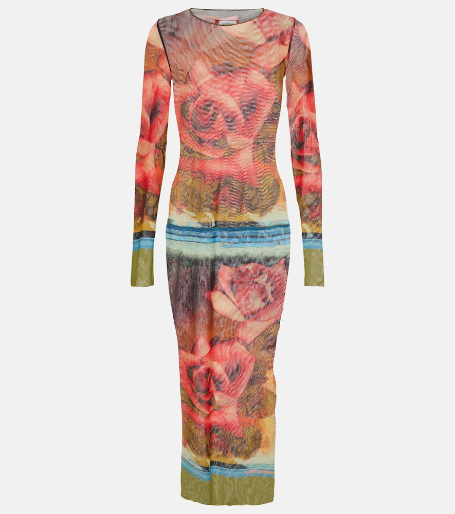 Jean Paul Gaultier Floral semi-sheer midi dress. Jean Paul Gaultier 花卉半透明中长连衣裙