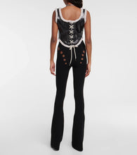 Jean Paul Gaultier Laminated leather and shearling corset