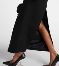 Jean Paul Gaultier Leather-trimmed buckle-detail bustier gown