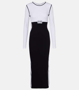 Jean Paul Gaultier Logo cotton-blend jersey maxi dress