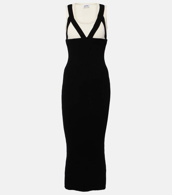 Jean Paul Gaultier Madone ribbed-knit midi dress