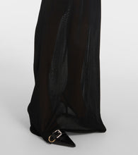 Jean Paul Gaultier Marini√É¬®re striped mesh maxi dress