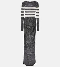 Jean Paul Gaultier Marini√É¬®re striped mesh maxi dress. Jean Paul Gaultier Marini√É¬®re 条纹网纱长裙