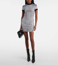 Jean Paul Gaultier Morphing Pinstripe jacquard jersey minidress