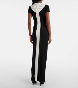 Jean Paul Gaultier Paneled jersey maxi dress