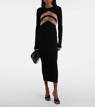 Jean Paul Gaultier Paneled jersey midi dress
