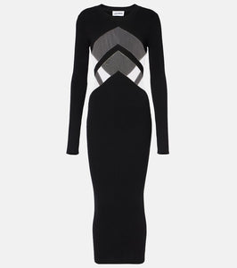 Jean Paul Gaultier Paneled jersey midi dress