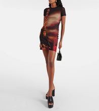 Jean Paul Gaultier Pigalle printed mesh minidress