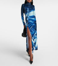 Jean Paul Gaultier Pigalle printed velvet maxi dress