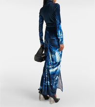 Jean Paul Gaultier Pigalle printed velvet maxi dress