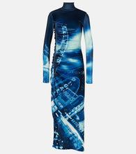 Jean Paul Gaultier Pigalle printed velvet maxi dress. Jean Paul Gaultier Pigalle 印花天鹅绒超长连衣裙