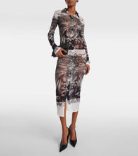 Jean Paul Gaultier Printed mesh shirt dress