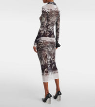 Jean Paul Gaultier Printed mesh shirt dress
