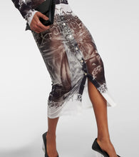 Jean Paul Gaultier Printed mesh shirt dress
