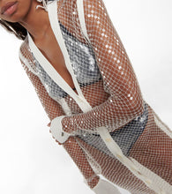 Jean Paul Gaultier Sequined net midi dress