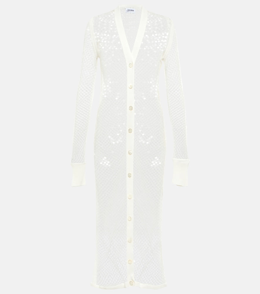 Jean Paul Gaultier Sequined net midi dress. Jean Paul Gaultier 亮片网纱中长连衣裙