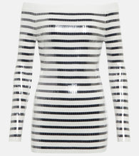 Jean Paul Gaultier Sequined striped sweater minidress. Jean Paul Gaultier 亮片条纹针织迷你裙