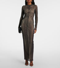 Jean Paul Gaultier Spiral mesh maxi dress