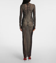 Jean Paul Gaultier Spiral mesh maxi dress