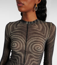 Jean Paul Gaultier Spiral mesh maxi dress