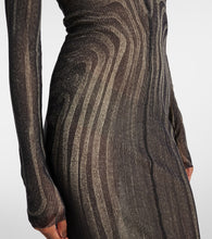 Jean Paul Gaultier Spiral mesh maxi dress