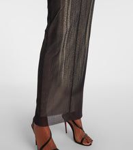 Jean Paul Gaultier Spiral mesh maxi dress