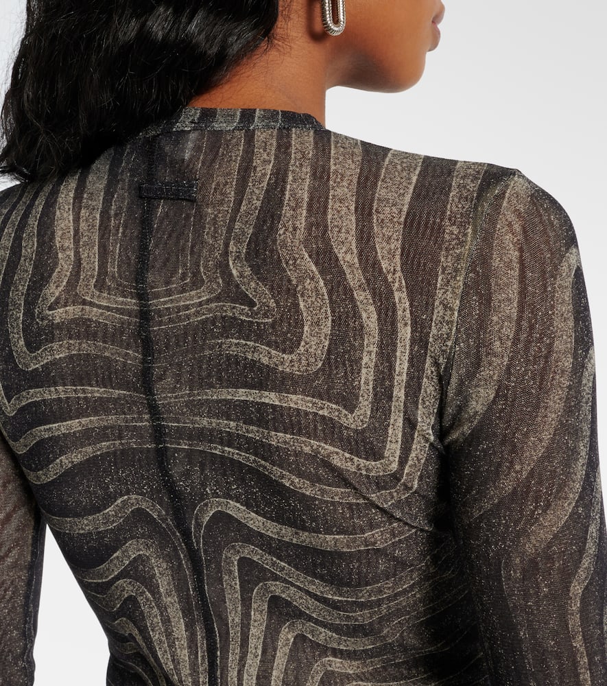 Jean Paul Gaultier Spiral mesh maxi dress