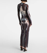 Jean Paul Gaultier Squeletor sheer tulle maxi dress