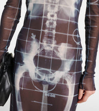 Jean Paul Gaultier Squeletor sheer tulle maxi dress