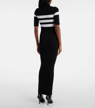 Jean Paul Gaultier Striped jersey maxi dress