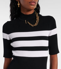 Jean Paul Gaultier Striped jersey maxi dress