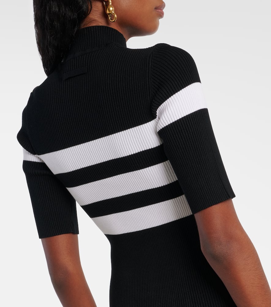 Jean Paul Gaultier Striped jersey maxi dress