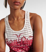 Jean Paul Gaultier Striped printed cotton-blend jersey maxi dress