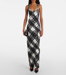 Jean Paul Gaultier Tartan cotton maxi dress