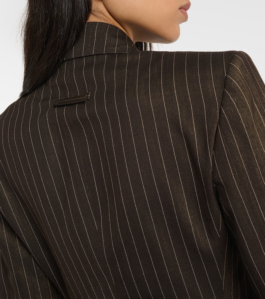 Jean Paul Gaultier Tattoo pinstripe wool-blend blazer
