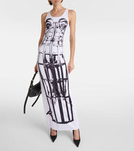 Jean Paul Gaultier Trompe l'oeil jersey maxi dress
