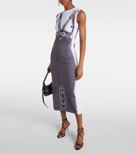 Jean Paul Gaultier Trompe l'oeil jersey midi dress