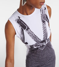Jean Paul Gaultier Trompe l'oeil jersey midi dress