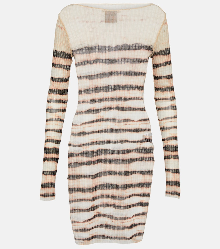 Jean Paul Gaultier x KNWLS striped minidress. Jean Paul Gaultier x KNWLS 条纹迷你连衣裙