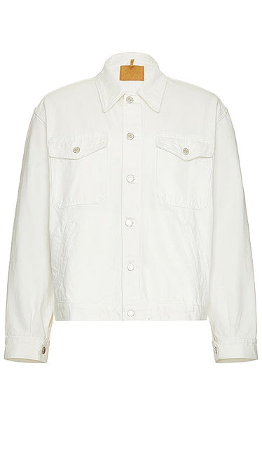 Jeanerica Flo Jacket in White - Veste Jeanerica Flo en blanc - Jeanerica Flo 白色夹克 - Jeanerica Flo Jacke in Weiß - Jeanerica Flo 자켓 화이트 색상 - Giacca Jeanerica Flo in bianco