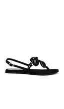 Jeffrey Campbell Afogatto Sandals in Black | Black Flat Sandals for Women