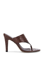 Jeffrey Campbell Azula Heels in Brown | Brown Snake Open Toe Heels for Women