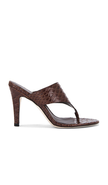 Jeffrey Campbell Azula Heels in Brown | Brown Snake Open Toe Heels for Women