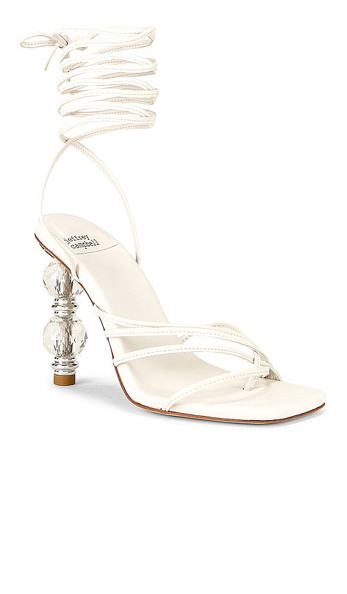 Jeffrey Campbell Bijouxx Sandal in Ivory