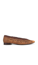 Jeffrey Campbell Cesta Flats in Brown | Brown Combo Ballet Flats for Women