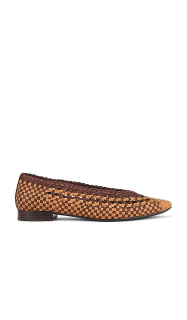 Jeffrey Campbell Cesta Flats in Brown | Brown Combo Ballet Flats for Women