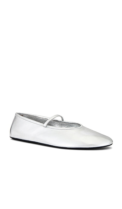 Jeffrey Campbell Dancerina Flat in Metallic Silver