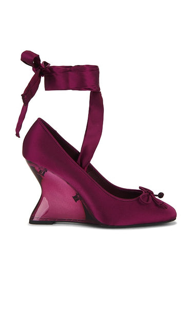 Jeffrey Campbell Efface Pump in Burgundy | Berry Pump Heels for Women