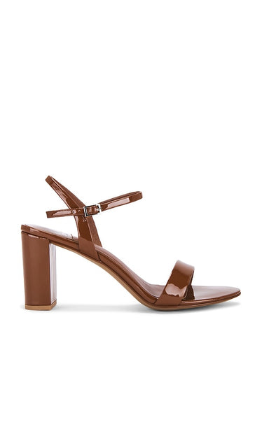 Jeffrey Campbell Go-there Sandals in Cognac | Cognac Patent Heeled Sandals for Women